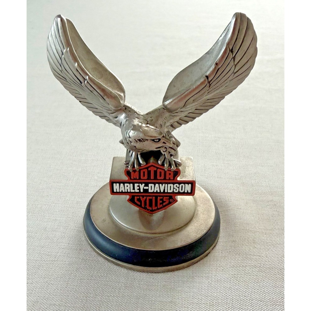 Harley Davidson Eagle Emblem Statue Franklin Mint Metal Logo Collector